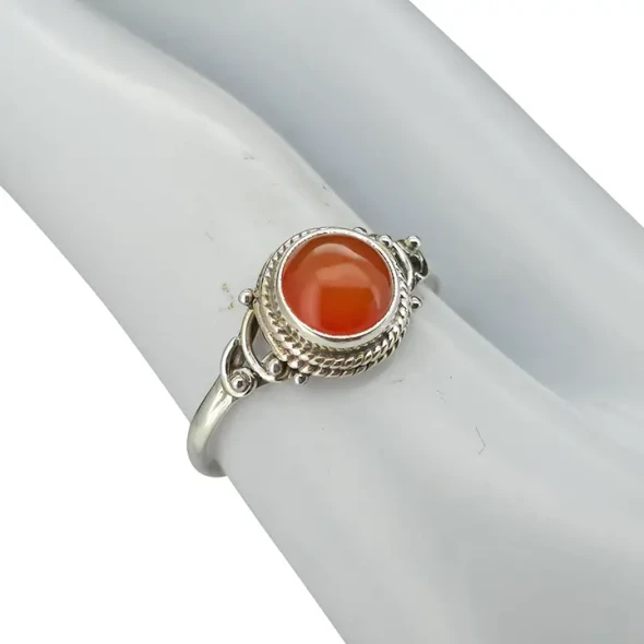 Red Onyx Sterling Silver Ring