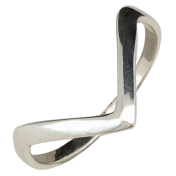 Sterling Silver V-Shaped Ring