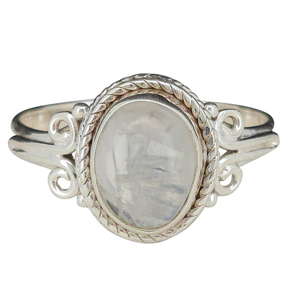 Vintage Moonstone Sterling Silver Ring