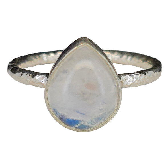 Moonstone Sterling Silver Teardrop Ring