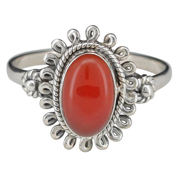 Red Onyx Sterling Silver Ring