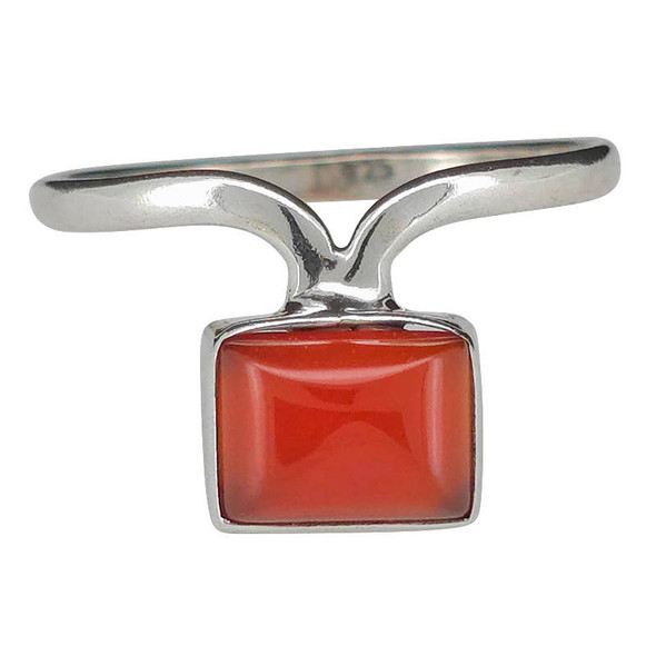 Red Onyx Sterling Silver Ring