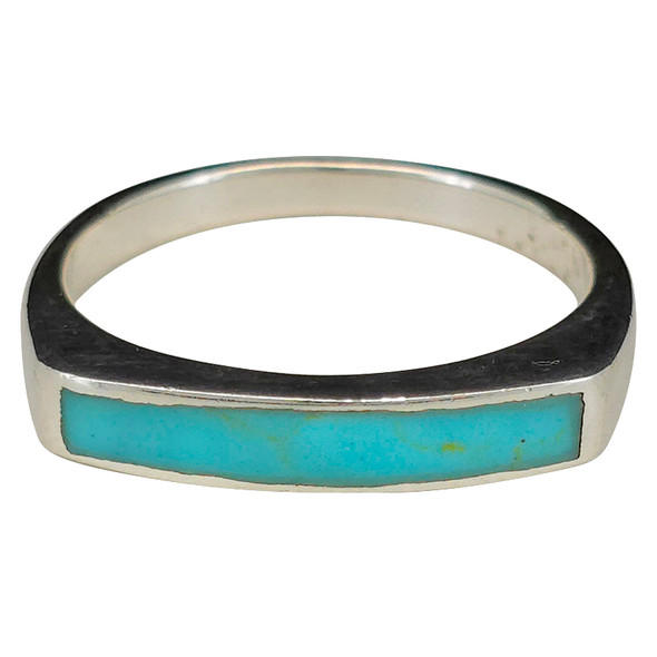 Magnesite Turquoise Inlay Sterling Silver Ring
