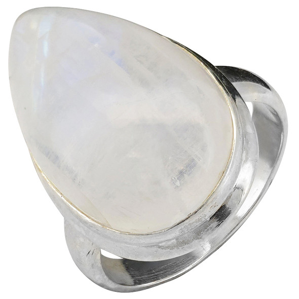 Teardrop Moonstone Sterling Silver Ring