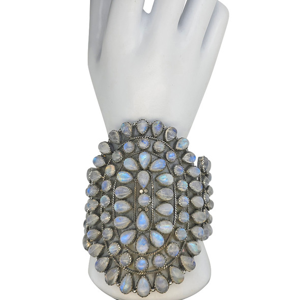 Moonstone Teardrop & Oval Sterling Silver Bracelet