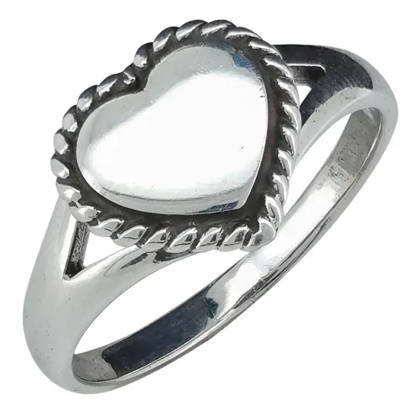 Sterling Silver Heart Ring 7611
