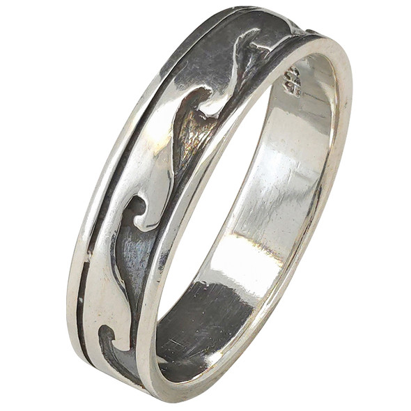 Wave Design Sterling Silver Ring