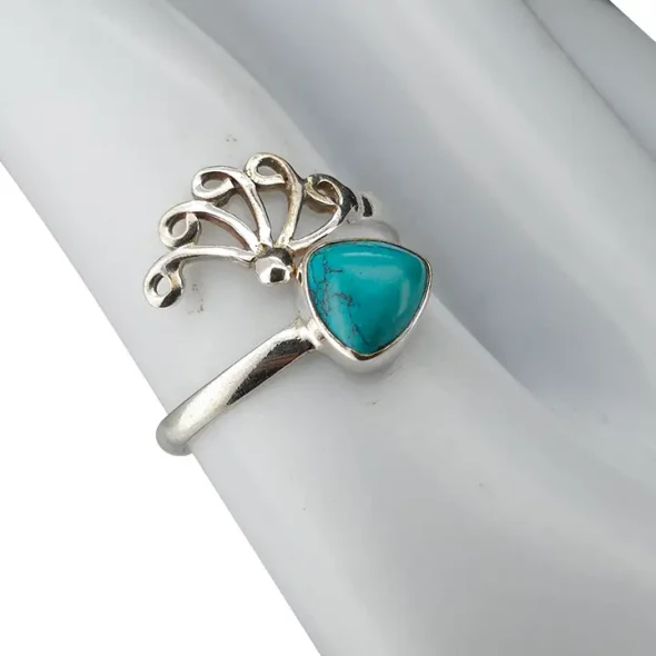 Howlite Sterling Silver Adjustable Ring