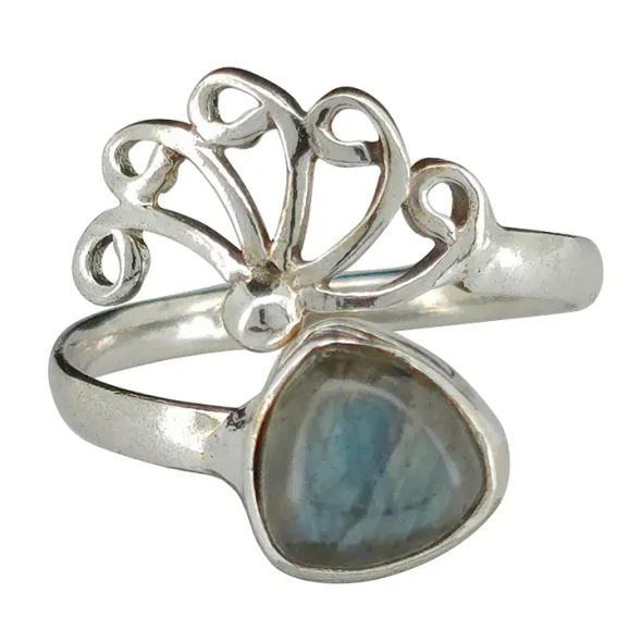Labradorite Sterling Silver Adjustable Ring