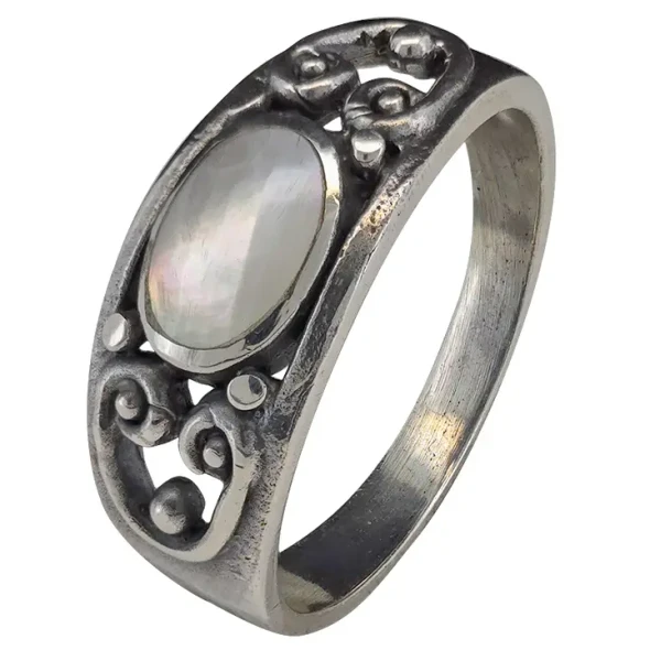 Mother of Pearl Sterling Silver Ring