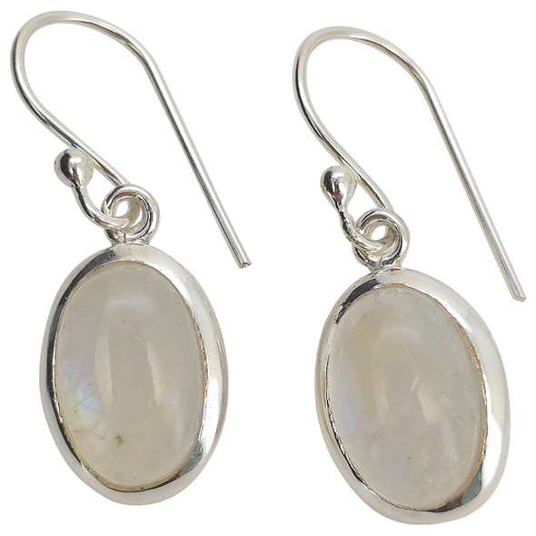 Moonstone Sterling Silver Hook Earrings