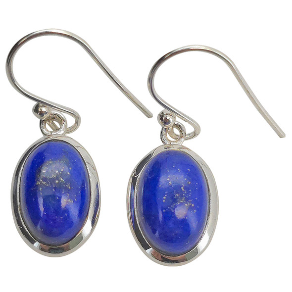 Lapis Sterling Silver Hook Earrings