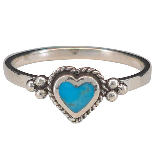 Turquoise Sterling Silver Heart Ring