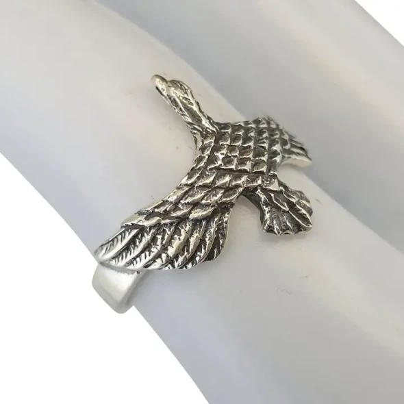 Sterling Silver Crane Ring