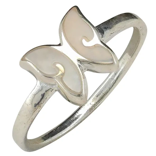 Mother-of-Pearl Butterfly Sterling Silver Ring