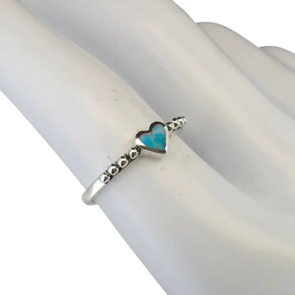 Turquoise Sterling Silver Heart Ring