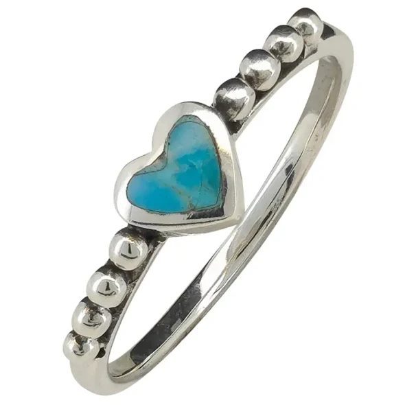 Turquoise Sterling Silver Heart Ring