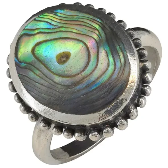 Abalone Shell Sterling Silver Ring