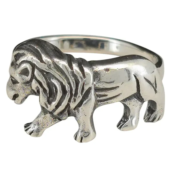 Sterling Silver Lion Ring