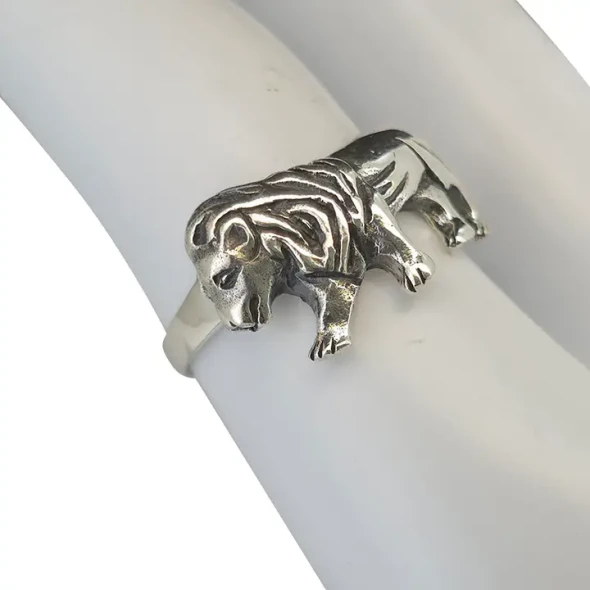 Sterling Silver Lion Ring