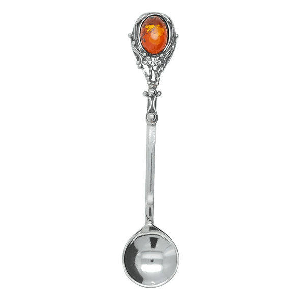 Cognac Amber Sterling Silver Spoon