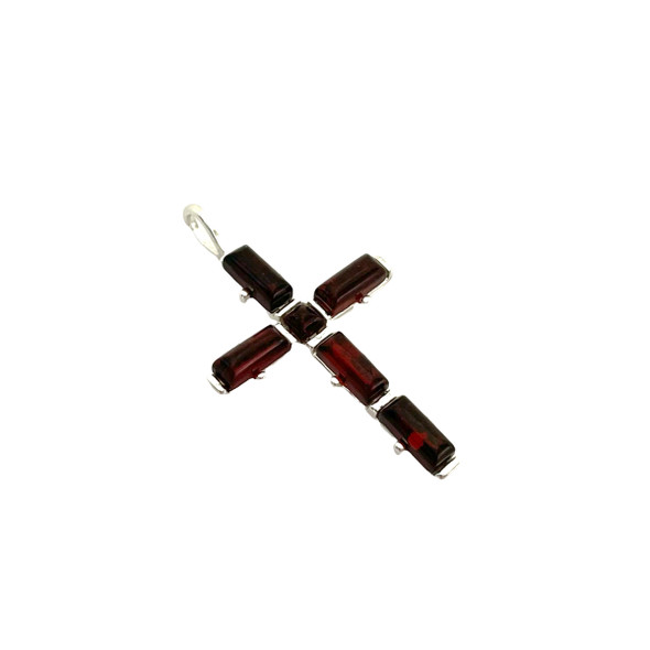 Amber Sterling Silver¬† Cross Pendant