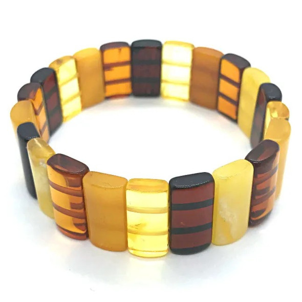 Multicolor Baltic Amber Bracelet