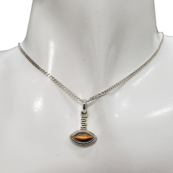 Tiger Eye Sterling Silver Pendant ----