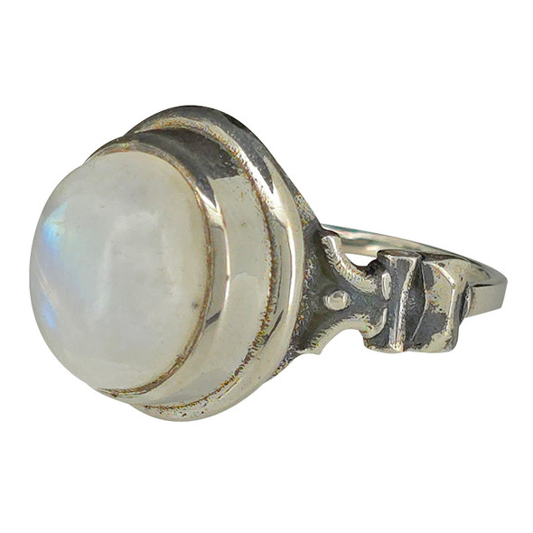 Moonstone & Gemstone Sterling Silver Ring