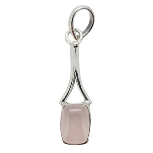Rose Quartz Sterling Silver Pendant