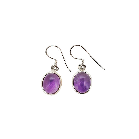 Amethyst Sterling Silver Dangle Earrings
