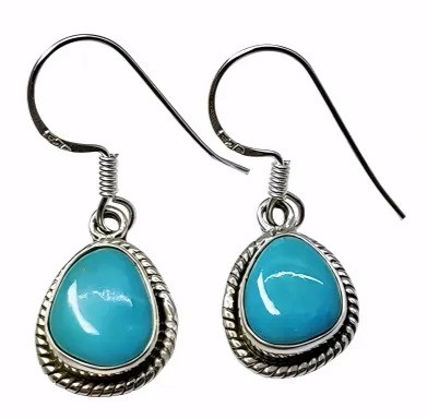 Howlite Sterling Silver Dangle Earrings -