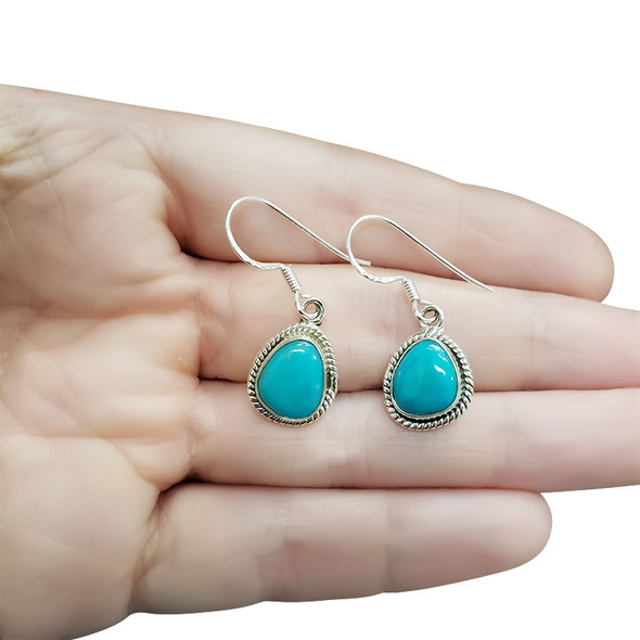 Howlite Sterling Silver Dangle Earrings -