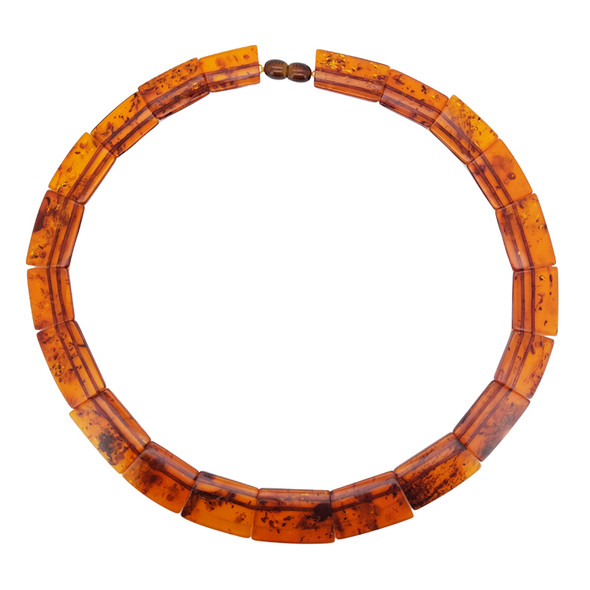 Cognac Amber Cleopatra Style Necklace 16''