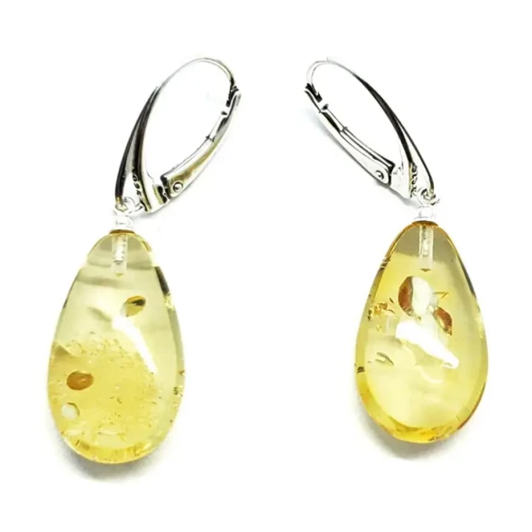 Citrine Amber Sterling Silver Earrings