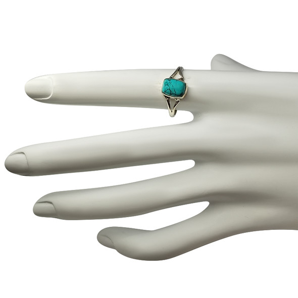 Howlite Sterling Silver Ring
