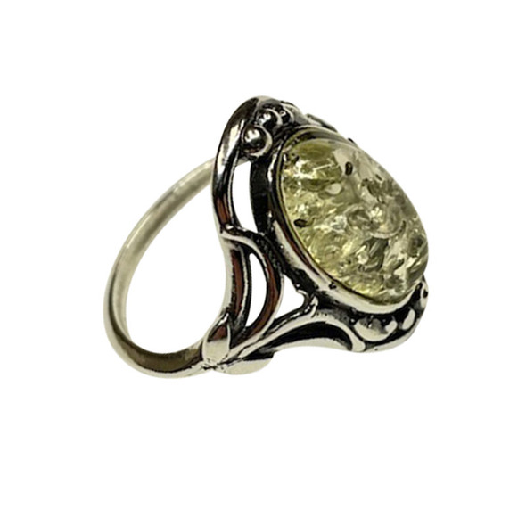 Citrine Amber Sterling Silver Ring R-CT-3227-A