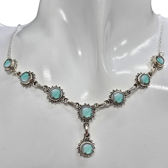 Labradorite Sterling Silver Necklace (N-LB-5280)