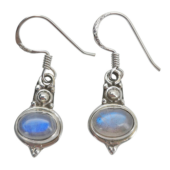 Labradorite Silver Dangle Earrings