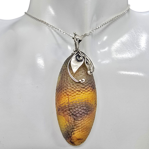 Matte Finish Amber Handmade Pendant