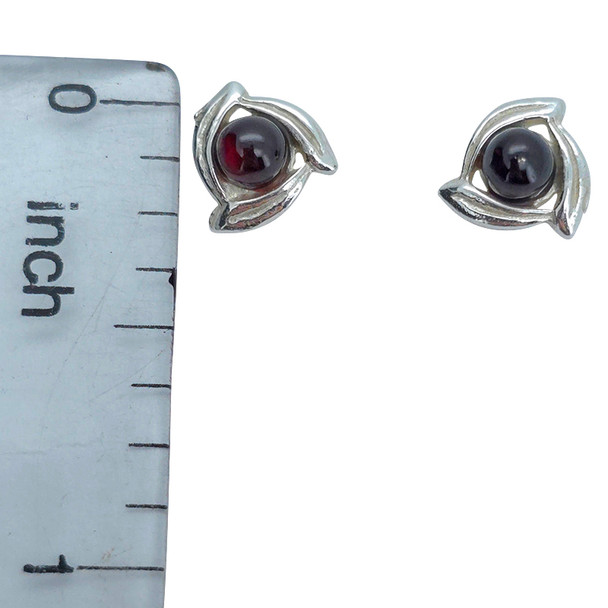 Cherry Amber Sterling Silver Stud Earrings