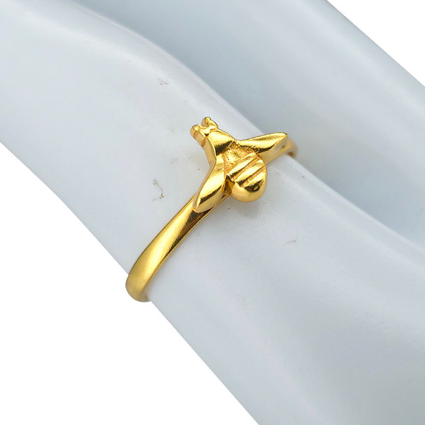 14K Gold Plated Bee Ring