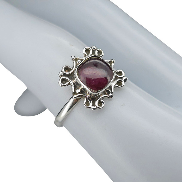 Garnet Sterling Silver Ring