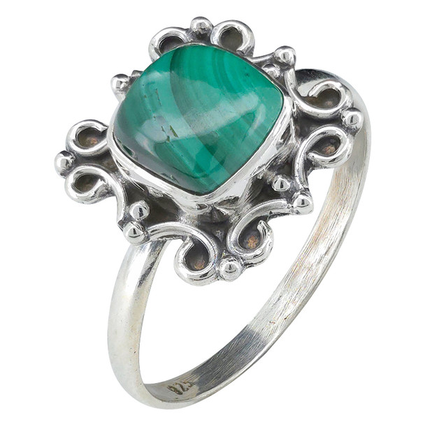 Malachite Sterling Silver Ring