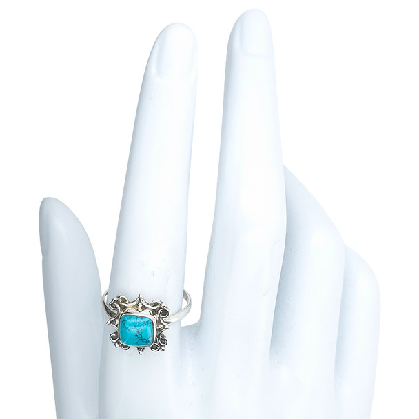 Howlite Sterling Silver Ring