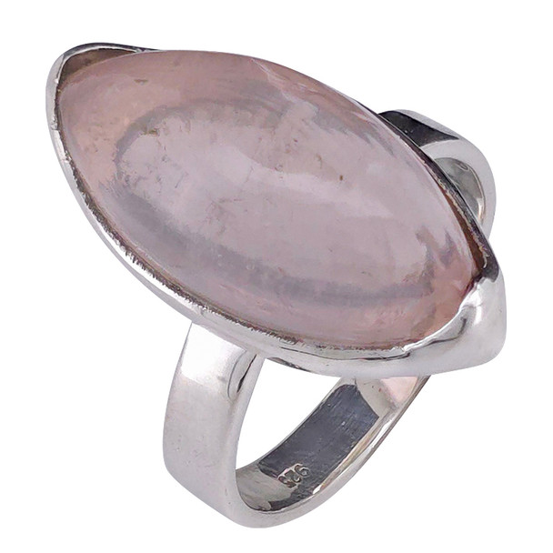 Rose Quartz Sterling Silver Ring