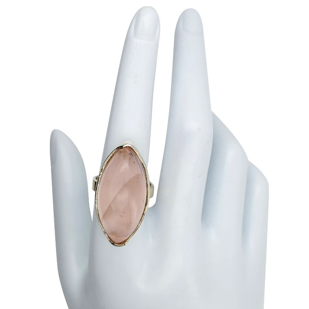 Rose Quartz Sterling Silver Ring