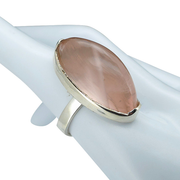 Rose Quartz Sterling Silver Ring