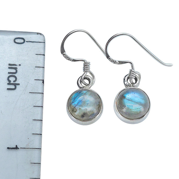 Labradorite Sterling Silver Hook Earrings
