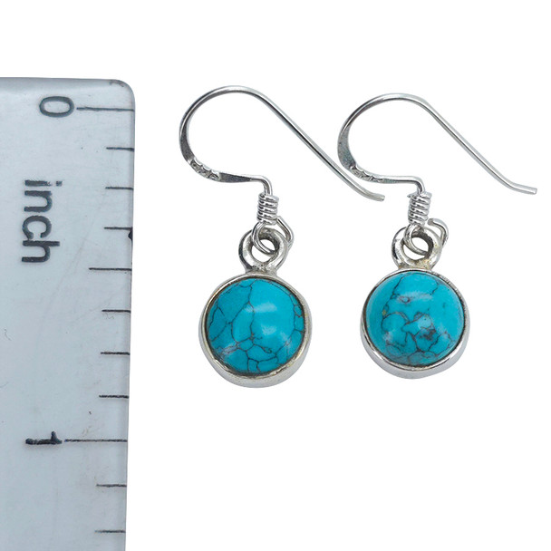 Howlite Sterling Silver Hook Earrings